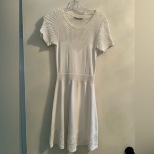 Sandro Cream Knit Midi Dress